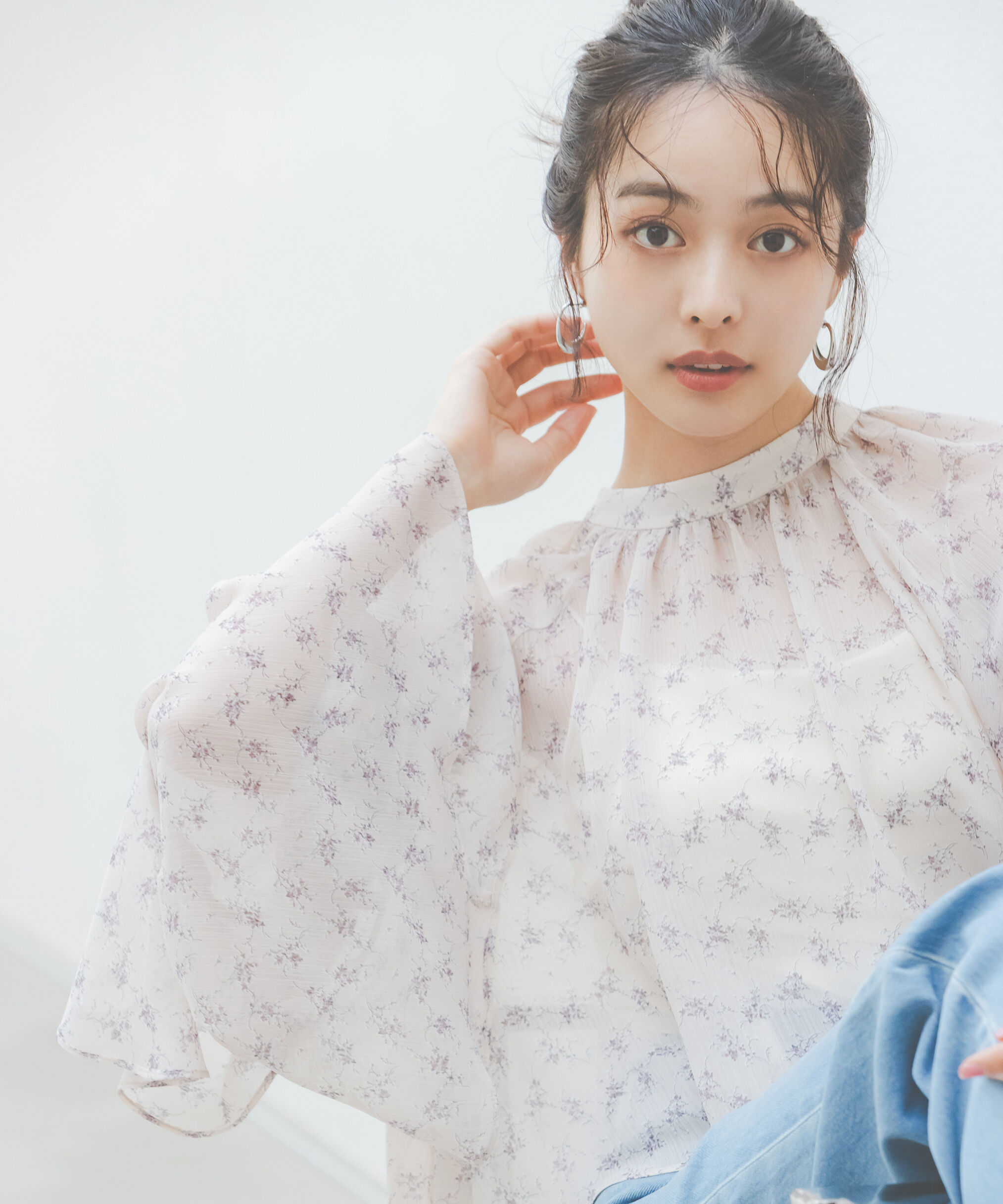 PROPORTION BODY DRESSING「〈a/mie〉ジョーゼットボリュームブラウス　26SS」|シャツ・ブラウス|ベージュ