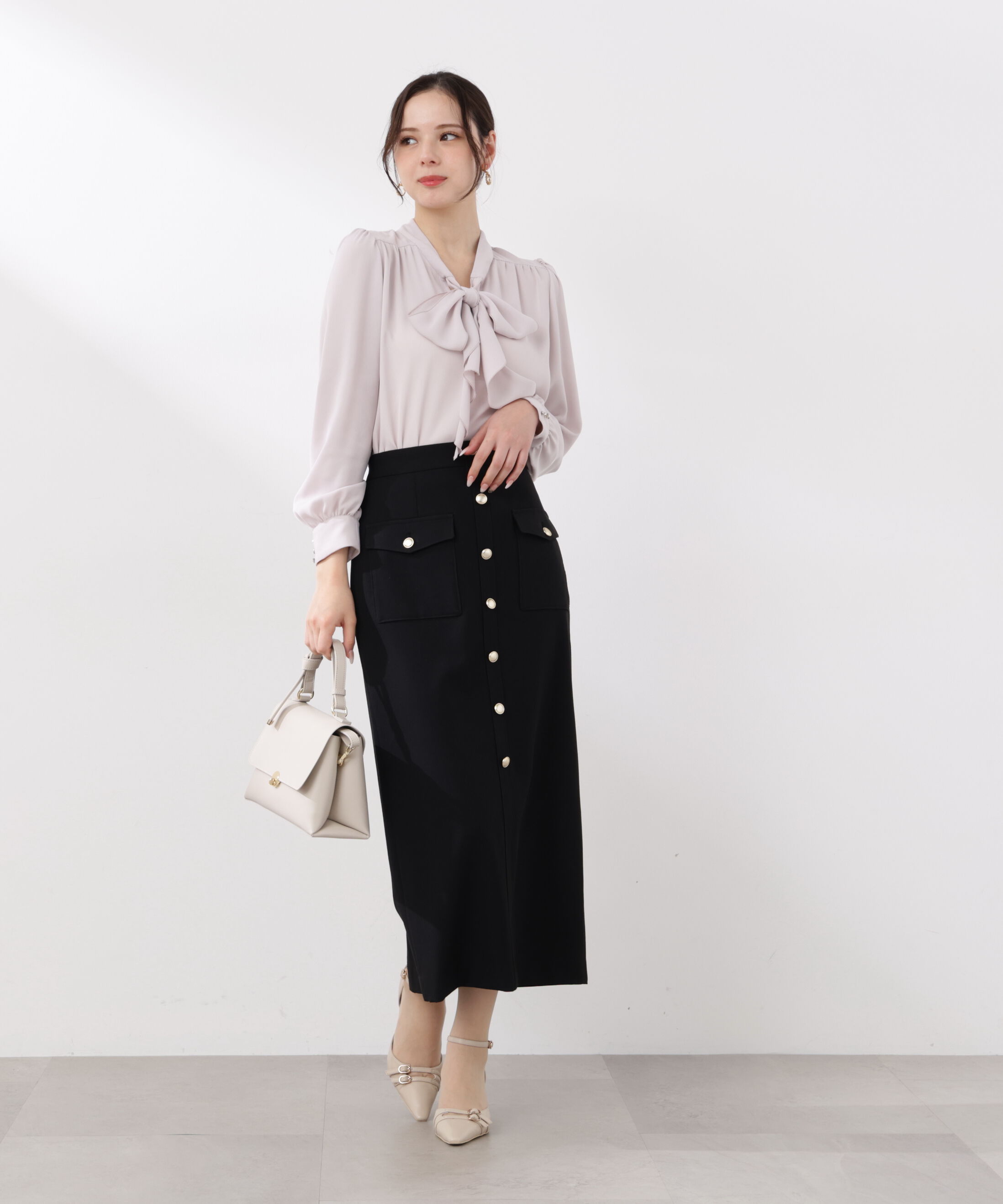 PROPORTION BODY DRESSING「ラッフルリボンブラウス　26SS」|シャツ・ブラウス|