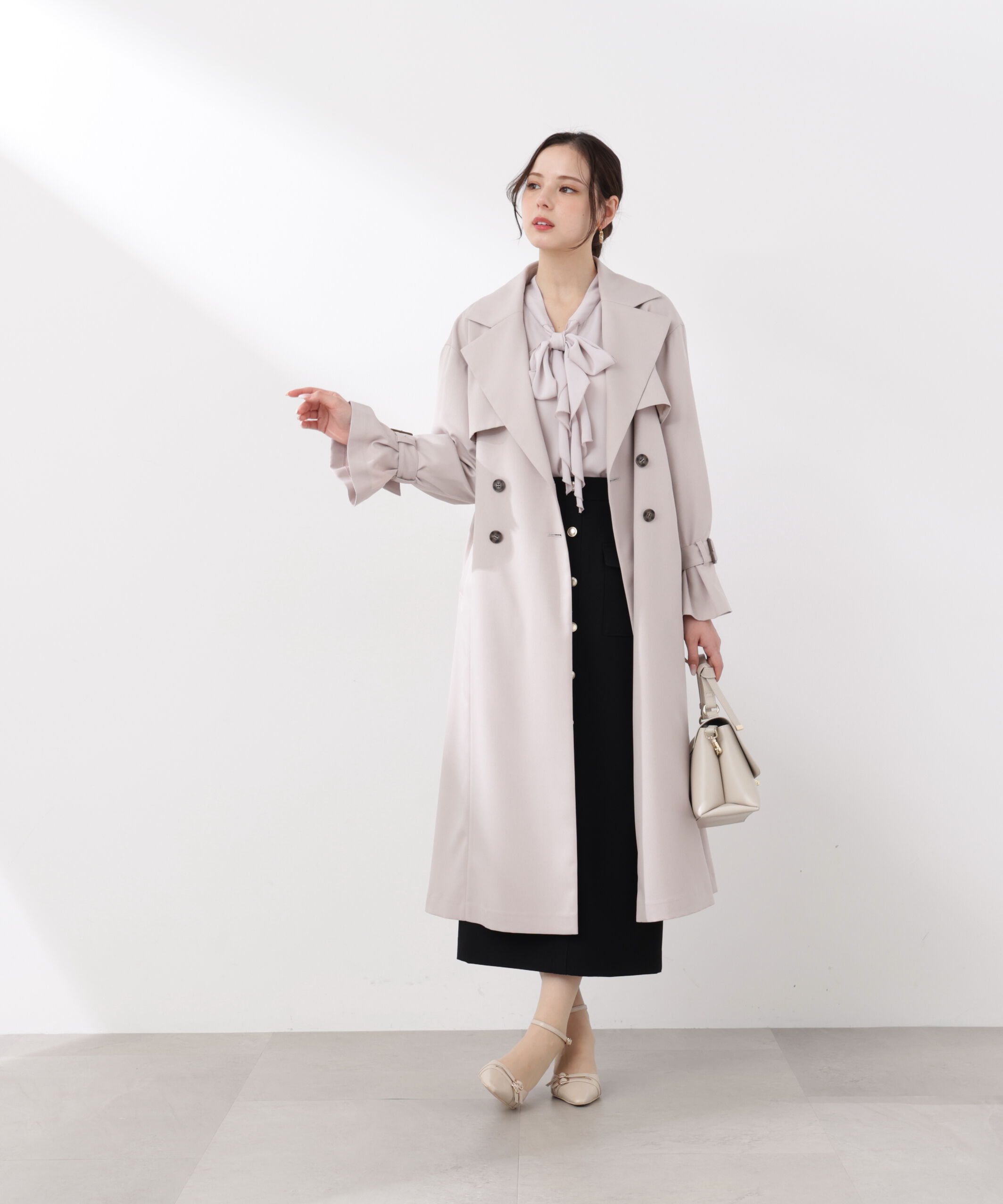 PROPORTION BODY DRESSING「ラッフルリボンブラウス　26SS」|シャツ・ブラウス|