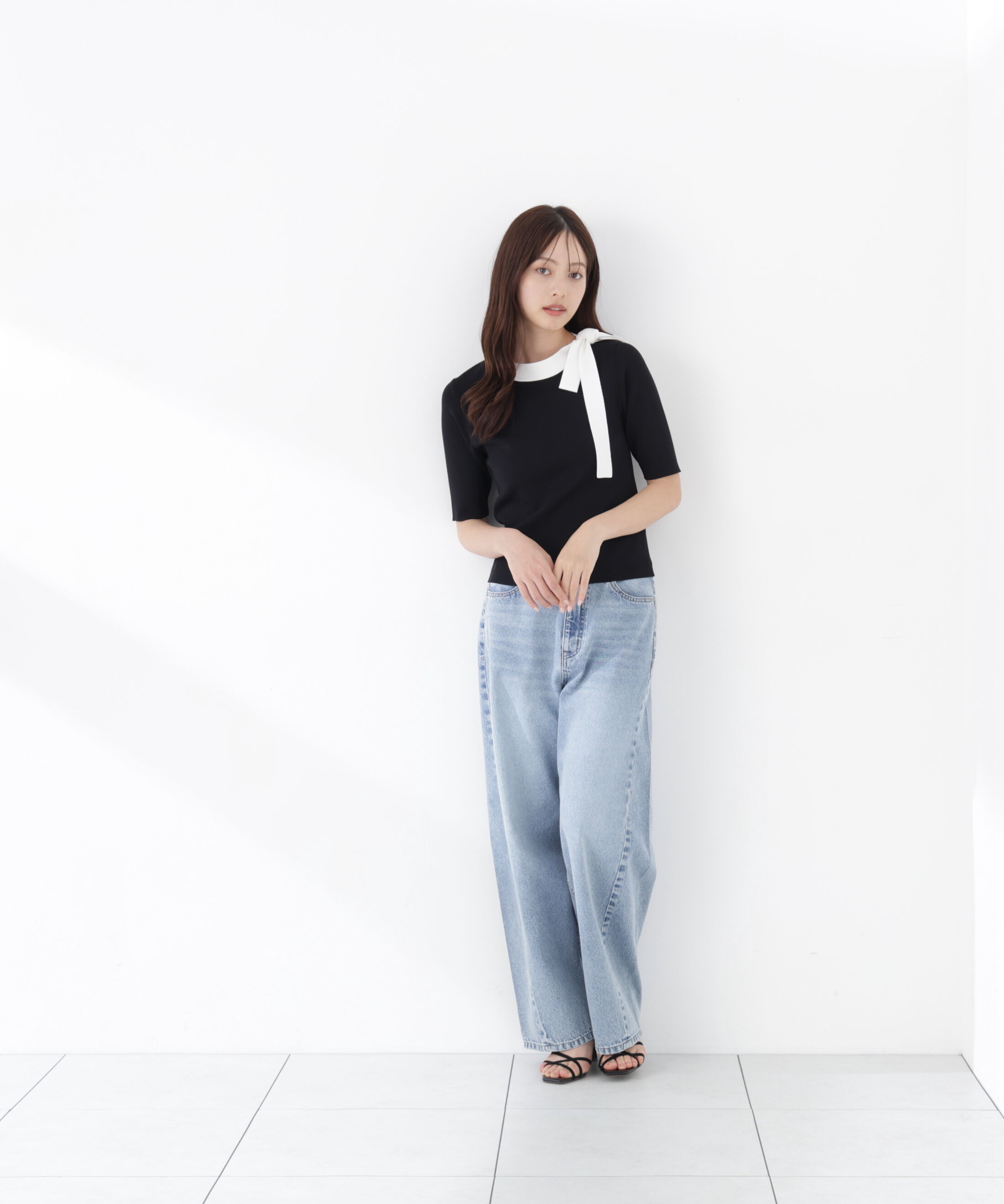PROPORTION BODY DRESSING「＜UV＞サイドリボンニット　26SS」|ニット・セーター|