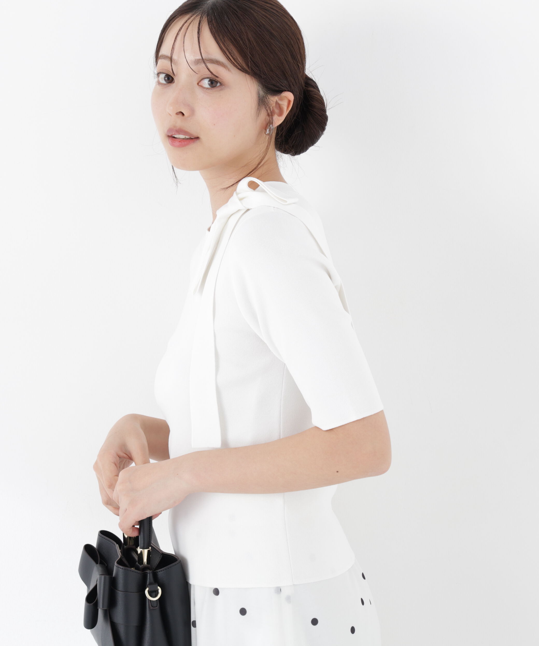 PROPORTION BODY DRESSING「＜UV＞サイドリボンニット　26SS」|ニット・セーター|