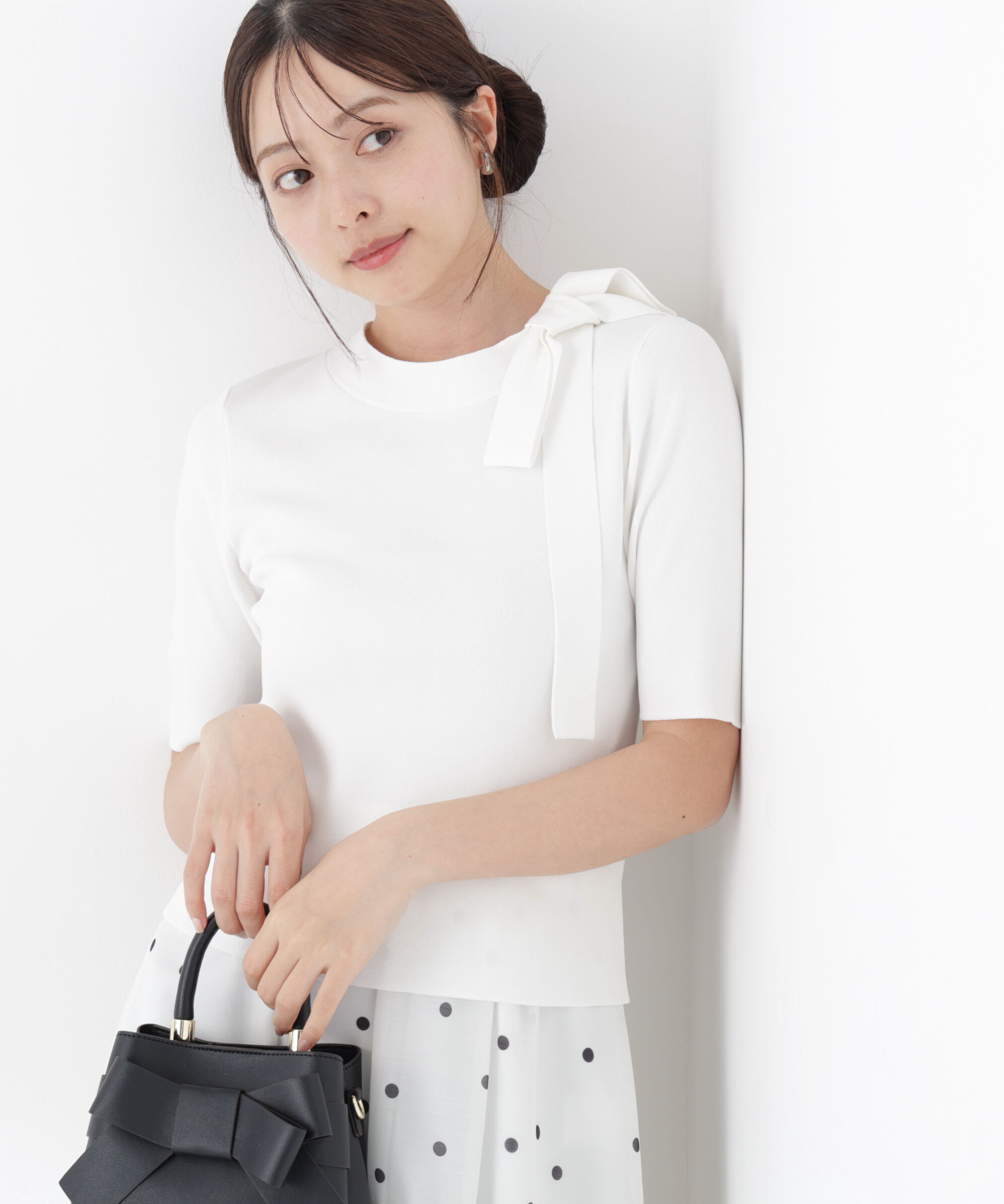 PROPORTION BODY DRESSING「＜UV＞サイドリボンニット　26SS」|ニット・セーター|