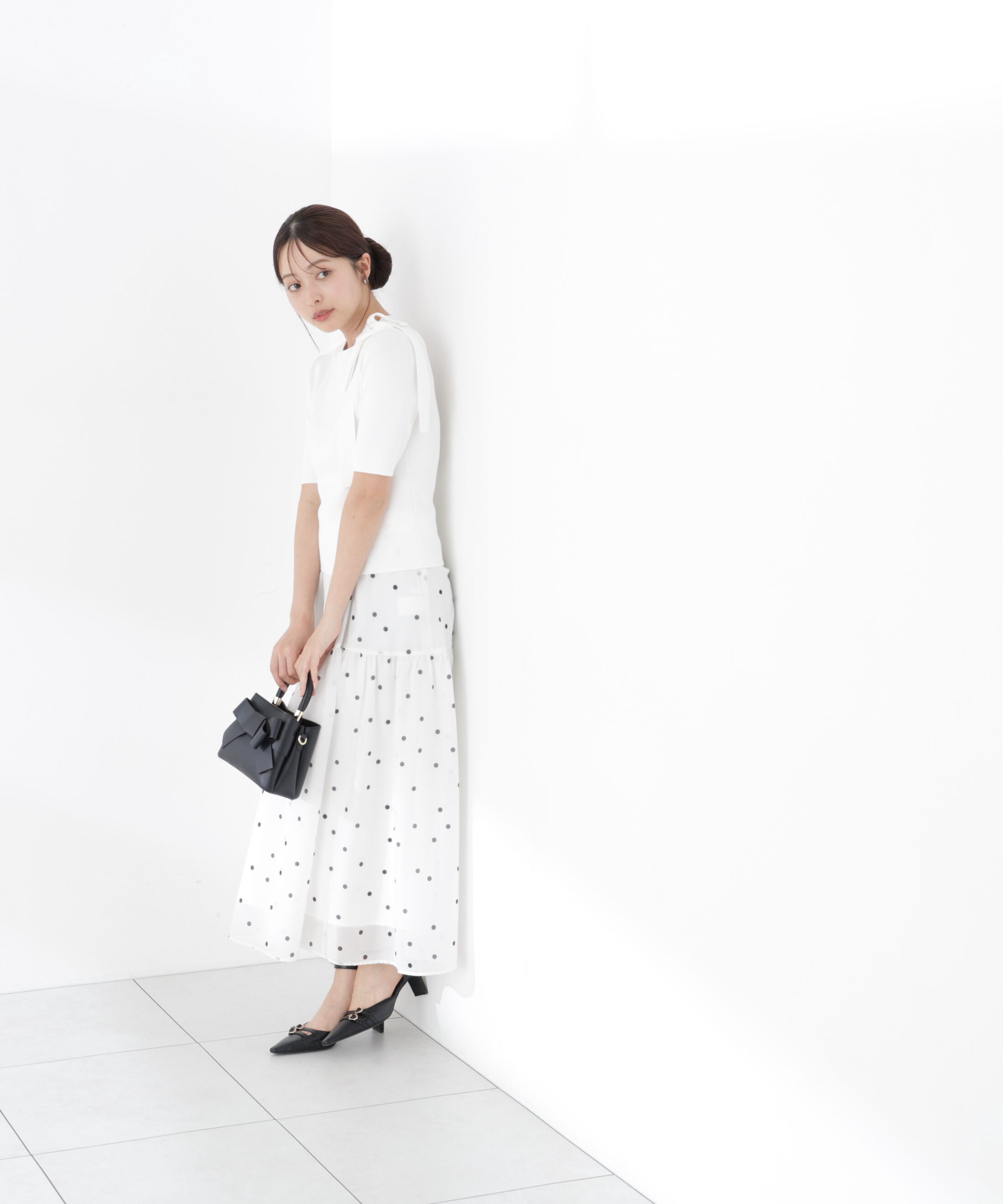 PROPORTION BODY DRESSING「＜UV＞サイドリボンニット　26SS」|ニット・セーター|