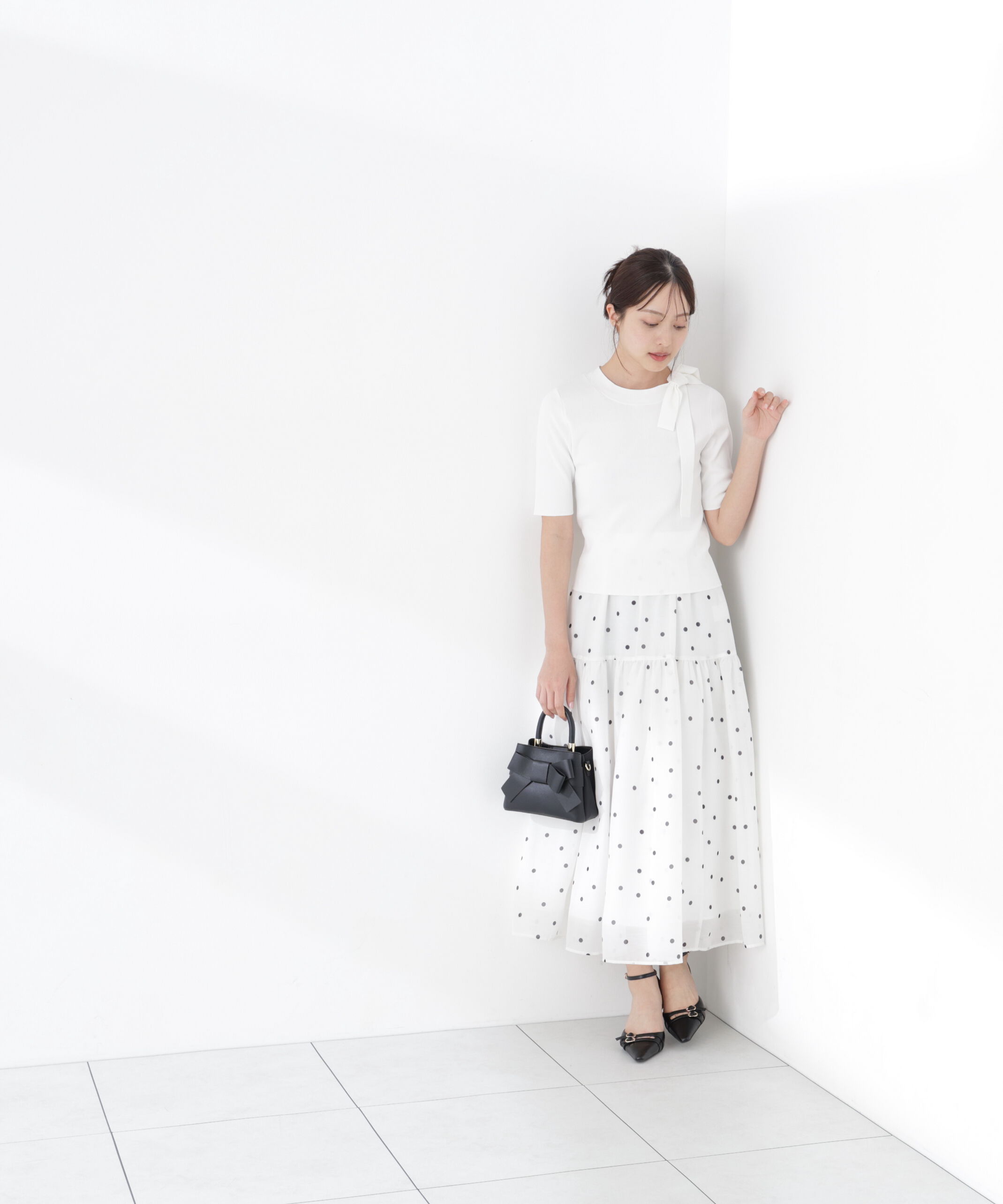 PROPORTION BODY DRESSING「＜UV＞サイドリボンニット　26SS」|ニット・セーター|