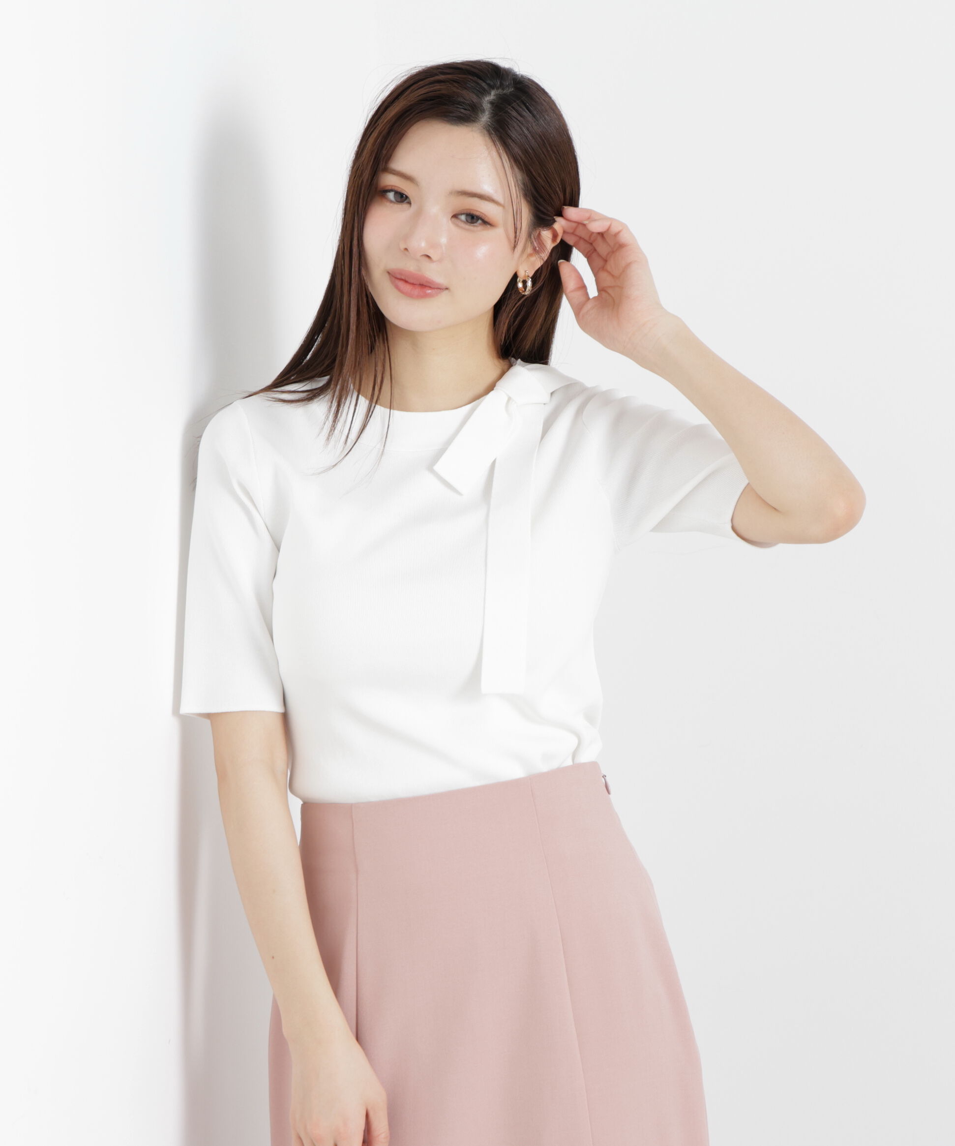 PROPORTION BODY DRESSING「＜UV＞サイドリボンニット　26SS」|ニット・セーター|