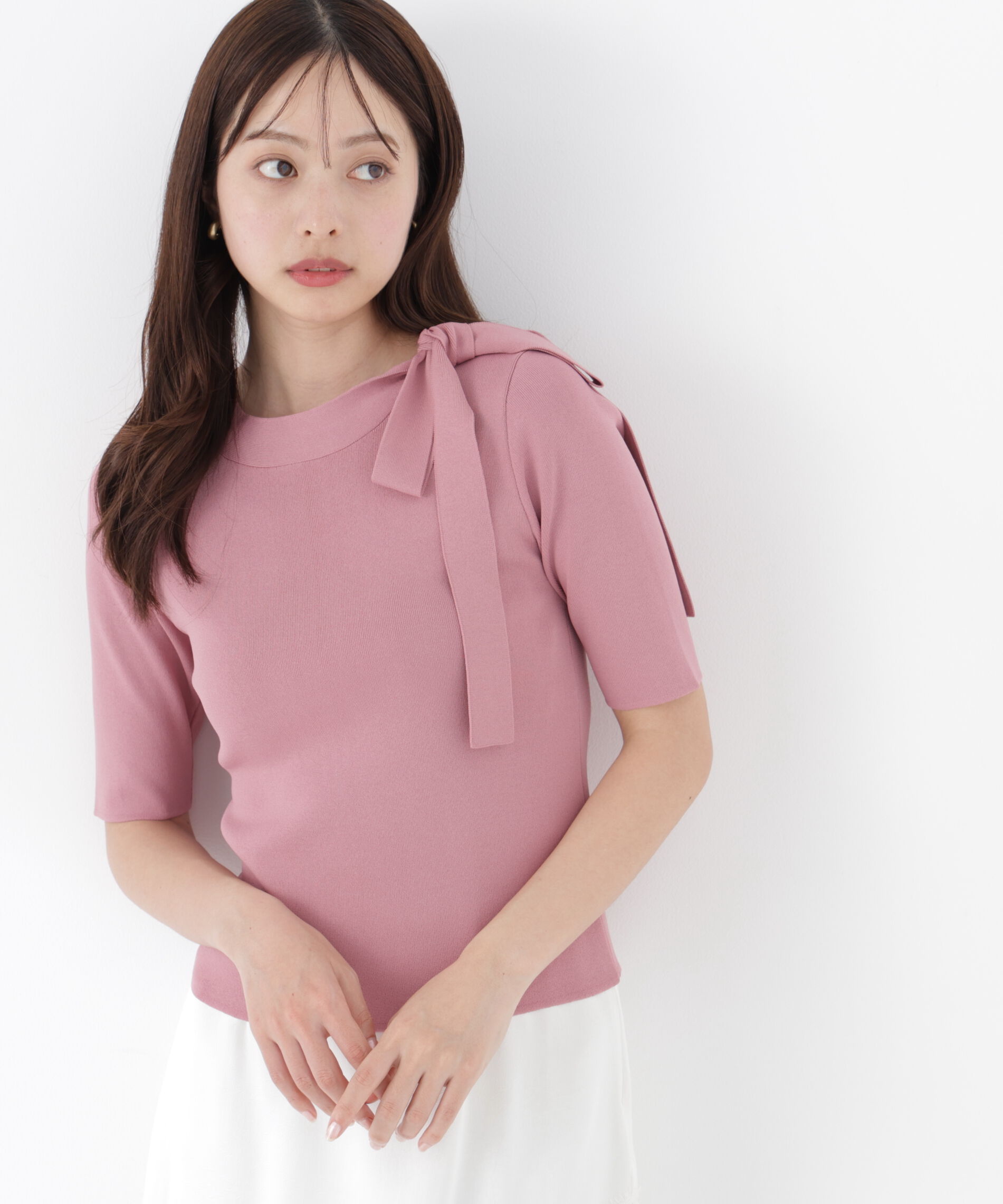 PROPORTION BODY DRESSING「＜UV＞サイドリボンニット　26SS」|ニット・セーター|