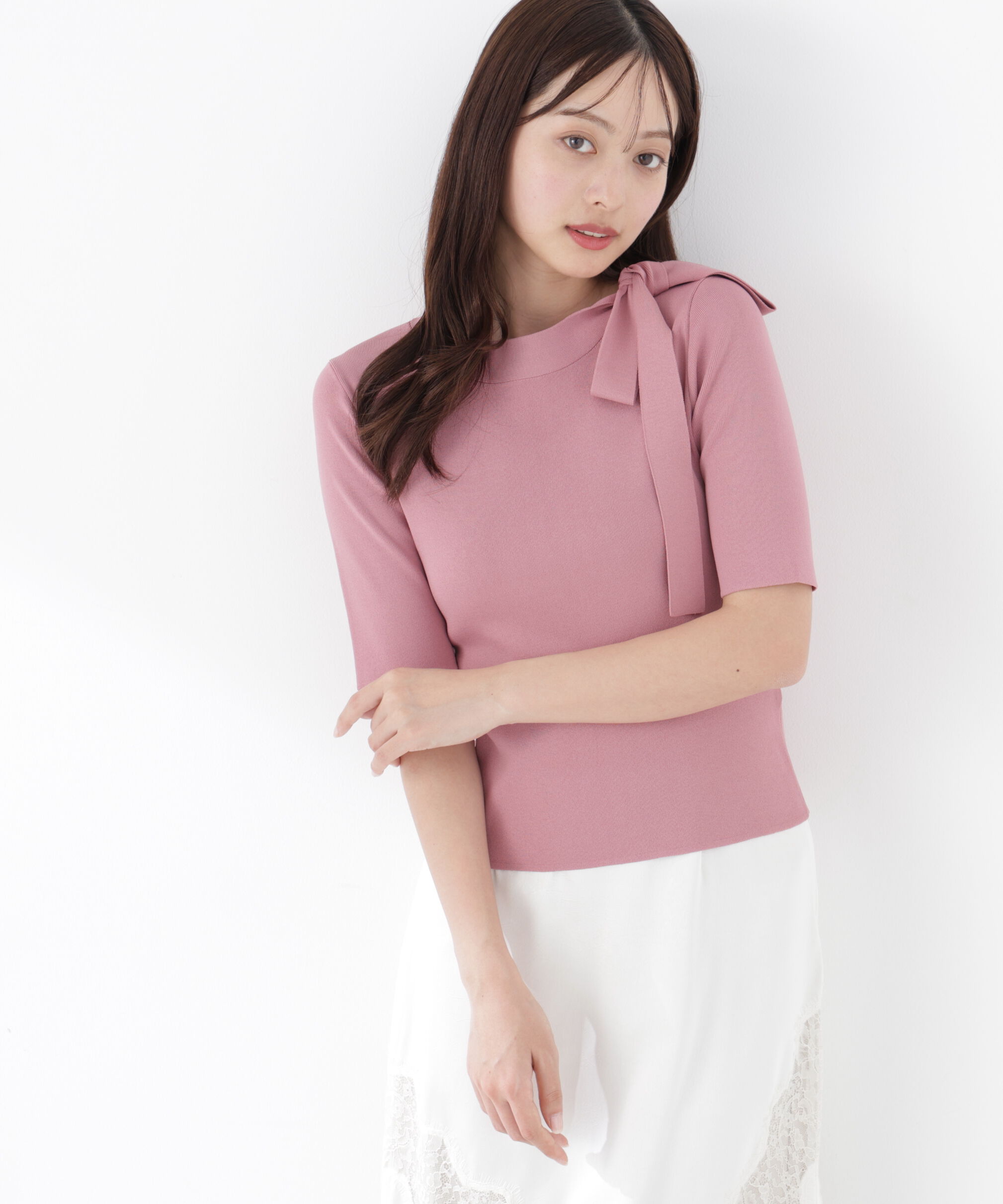PROPORTION BODY DRESSING「＜UV＞サイドリボンニット　26SS」|ニット・セーター|
