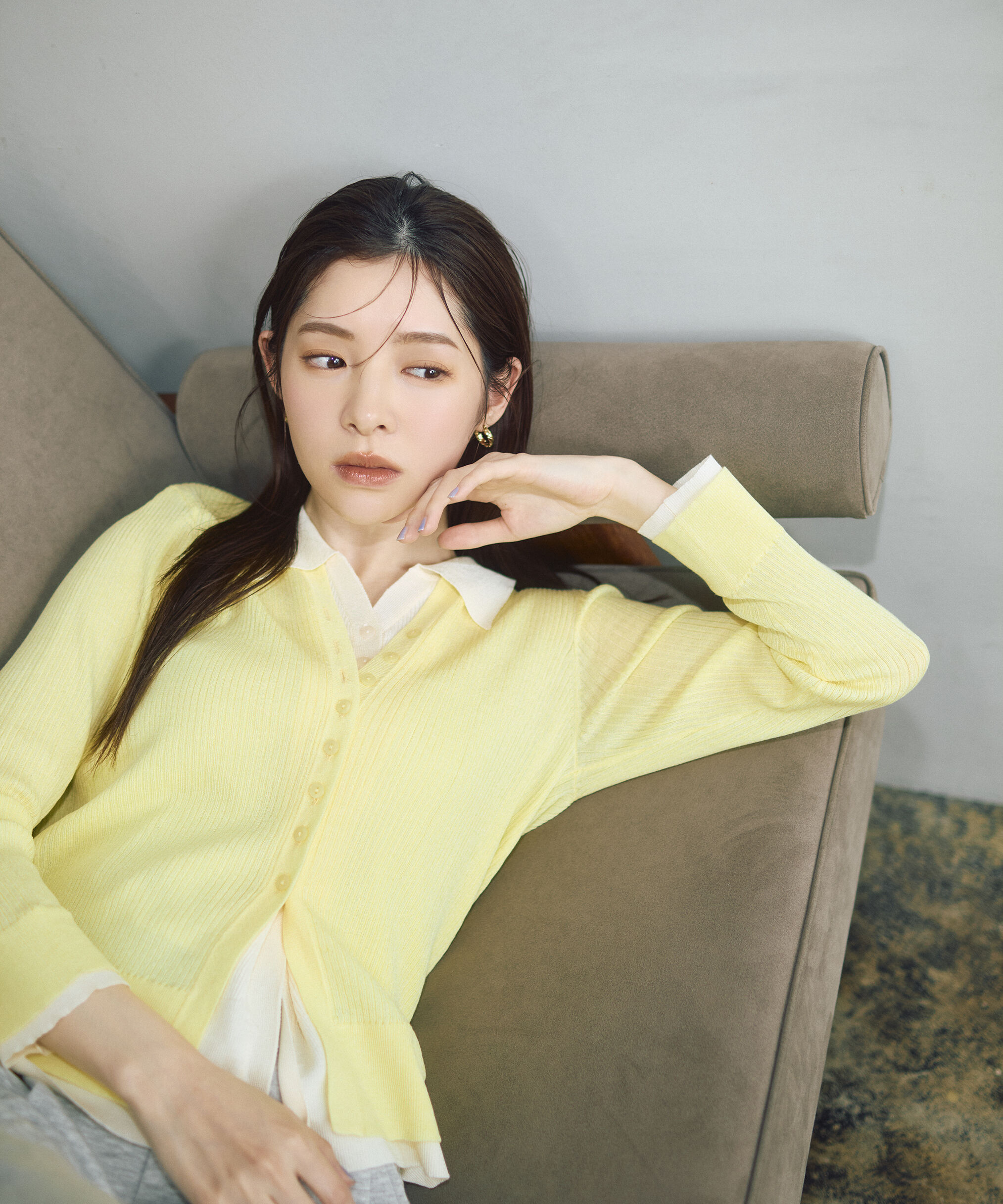 PROPORTION BODY DRESSING「＜今村朱里さんコラボ＞レイヤード風リブニット 26SS」|ニット・セーター|