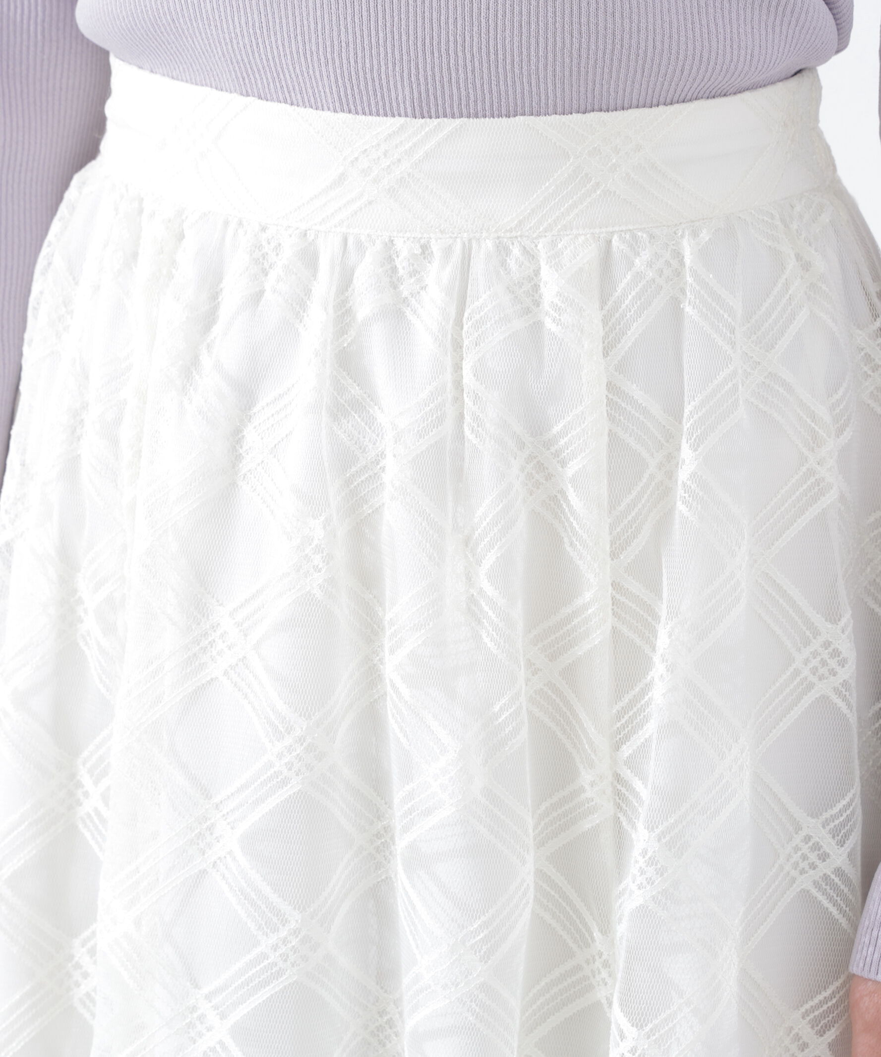 PROPORTION BODY DRESSING「シアーチェックフレアスカート　26SS」|スカート|