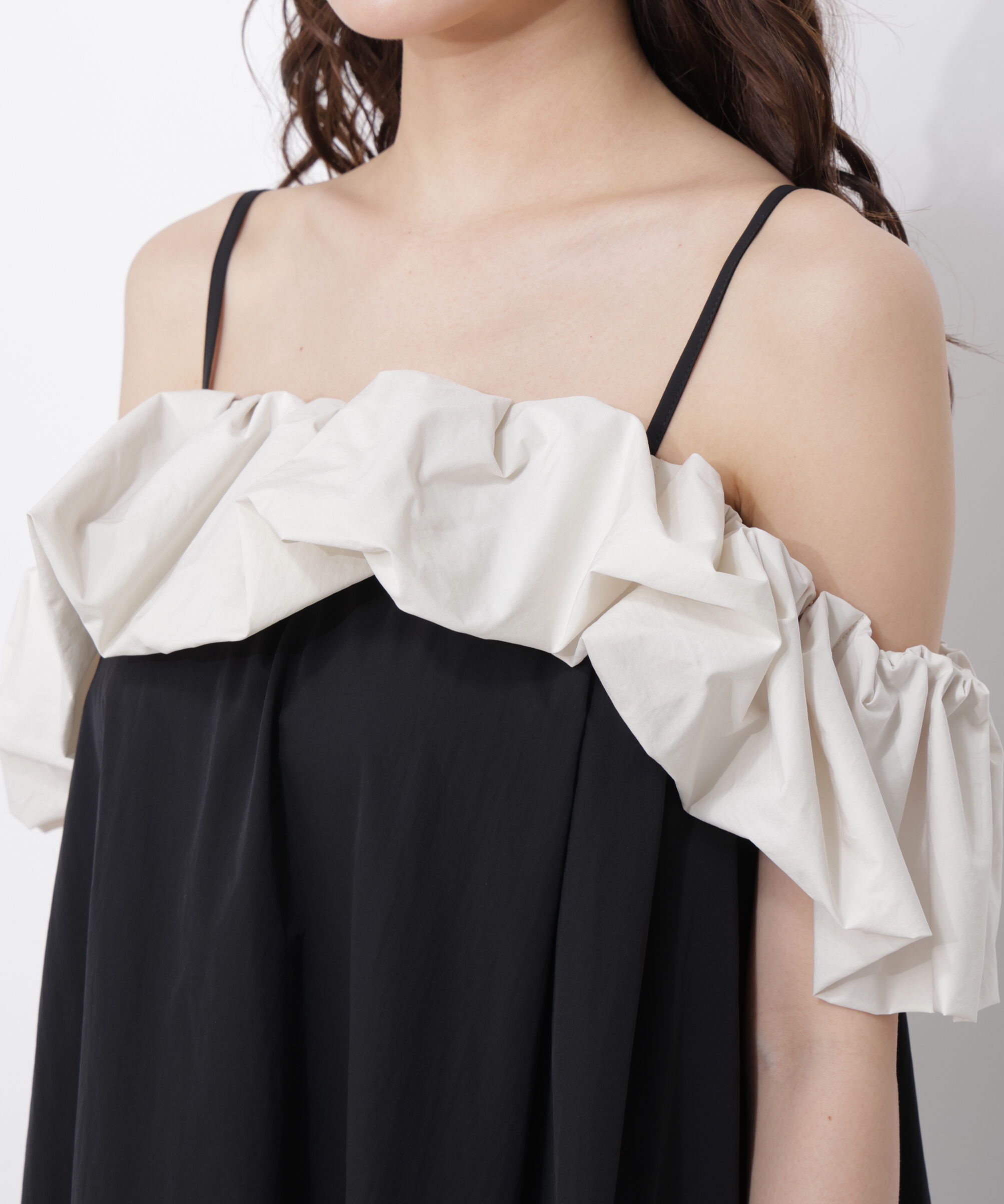 PROPORTION BODY DRESSING「＜EDIT COLOGNE＞バルーンオフショルキャミワンピース」|ワンピース|