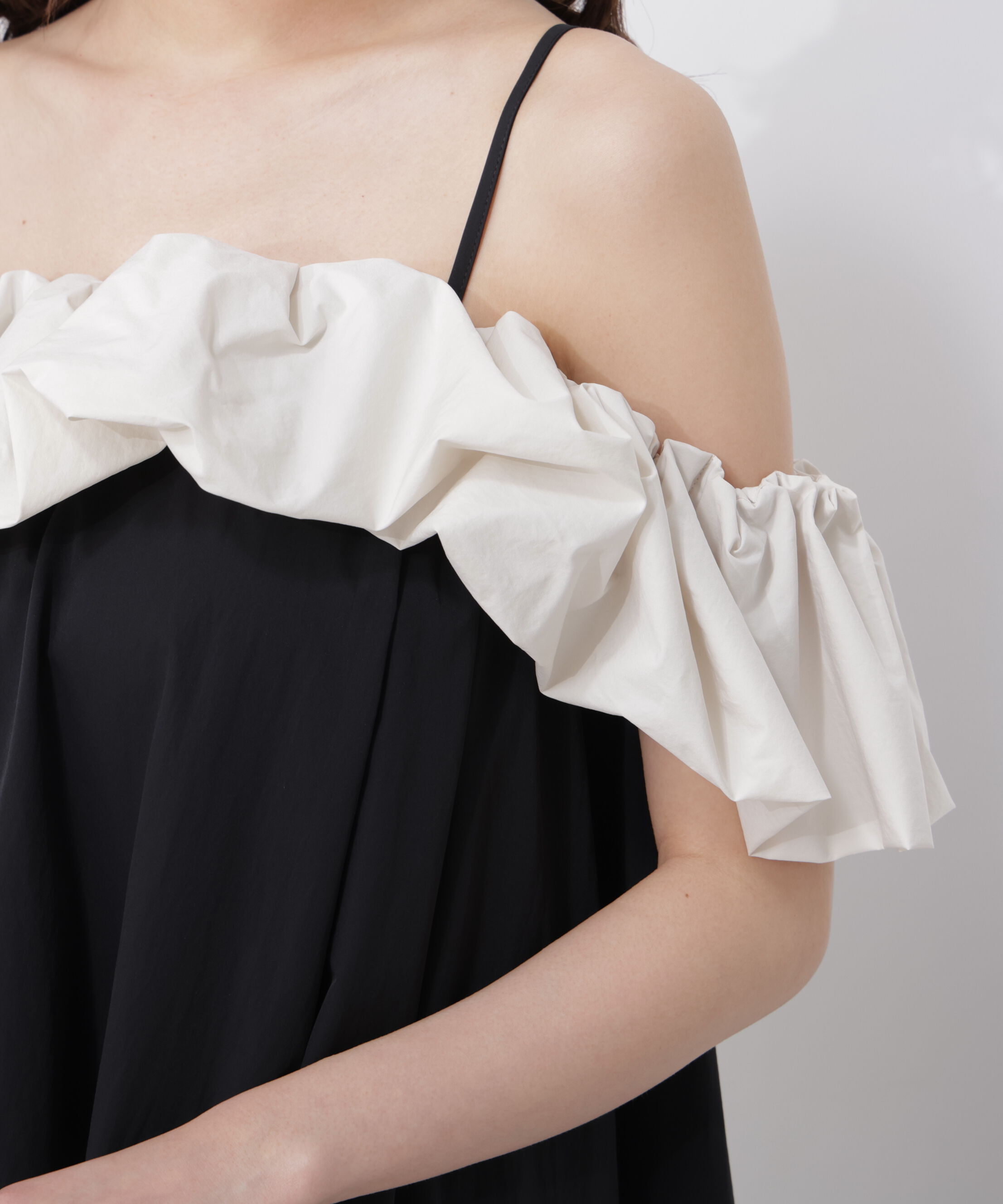 PROPORTION BODY DRESSING「＜EDIT COLOGNE＞バルーンオフショルキャミワンピース」|ワンピース|