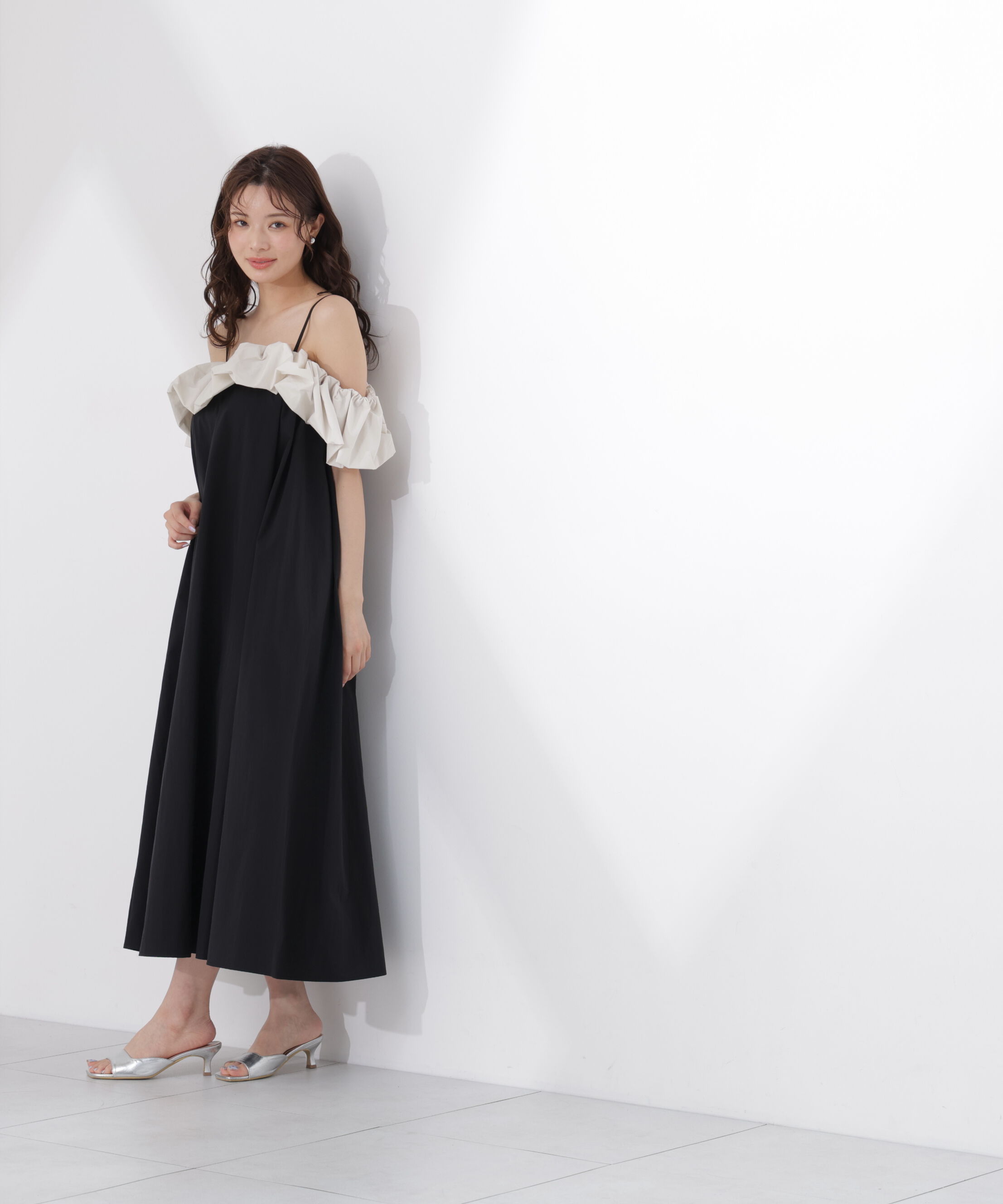PROPORTION BODY DRESSING「＜EDIT COLOGNE＞バルーンオフショルキャミワンピース」|ワンピース|