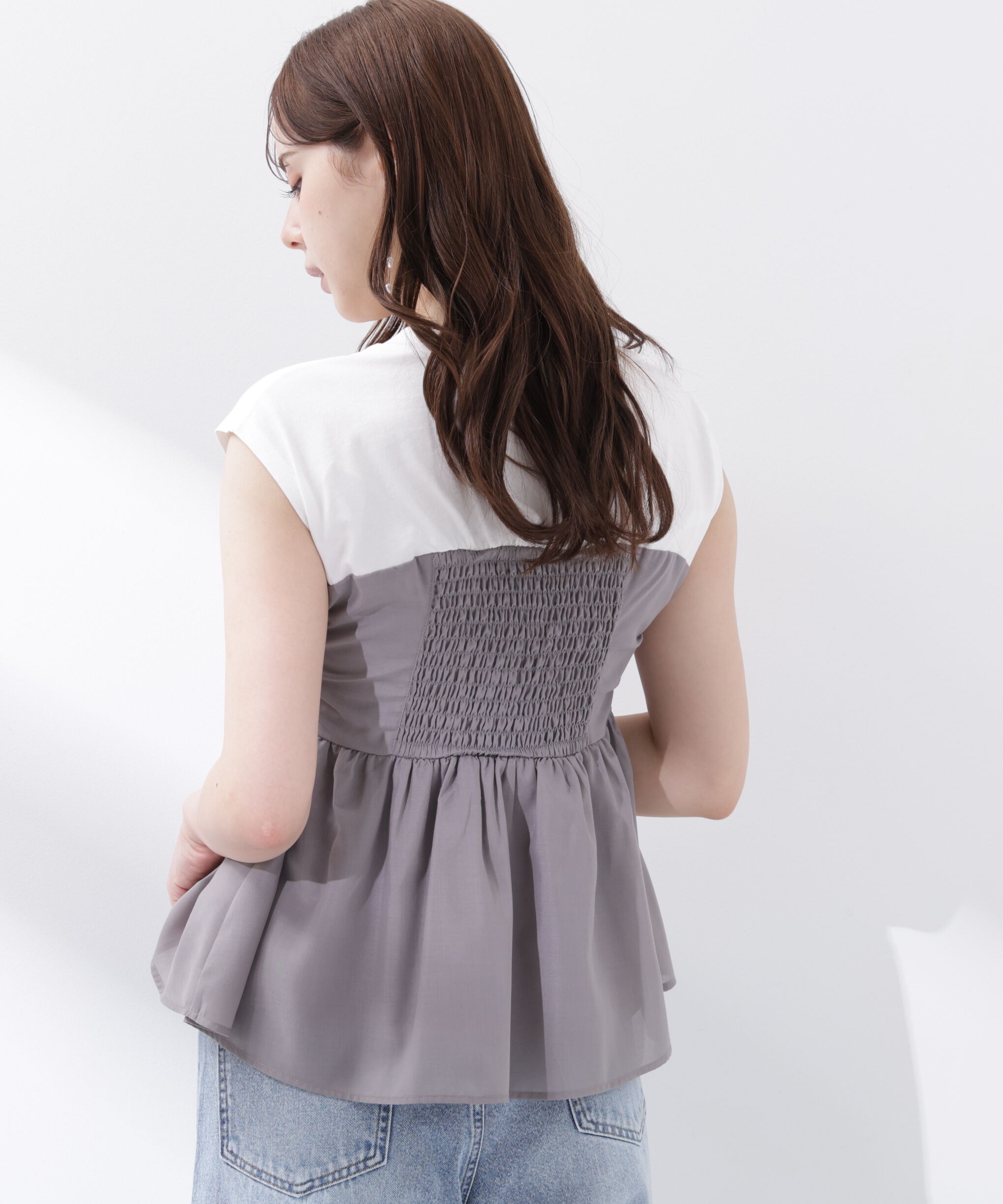 PROPORTION BODY DRESSING「フロントリボンドッキングカットソー」|Tシャツ・カットソー|