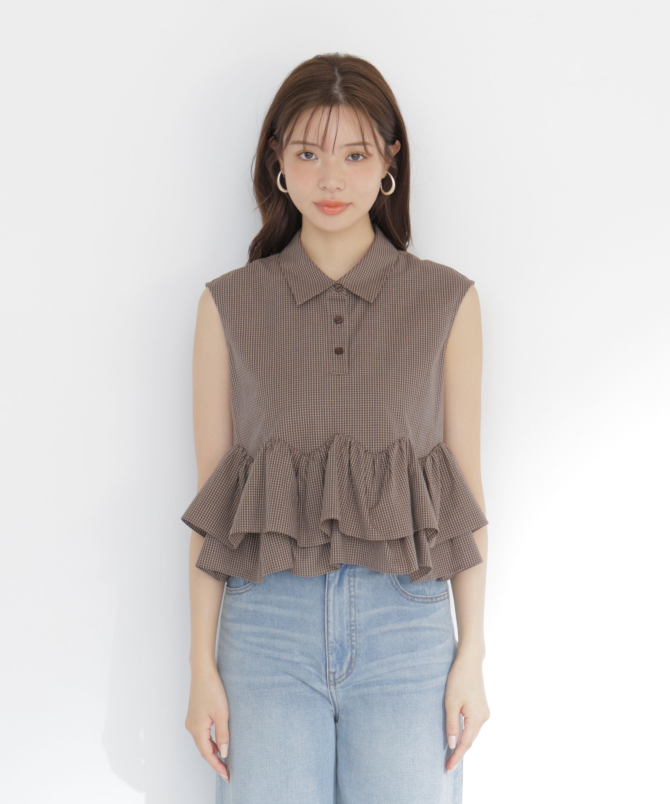 PROPORTION BODY DRESSING「＜a/mie＞フリルヘムブラウス」|シャツ・ブラウス|