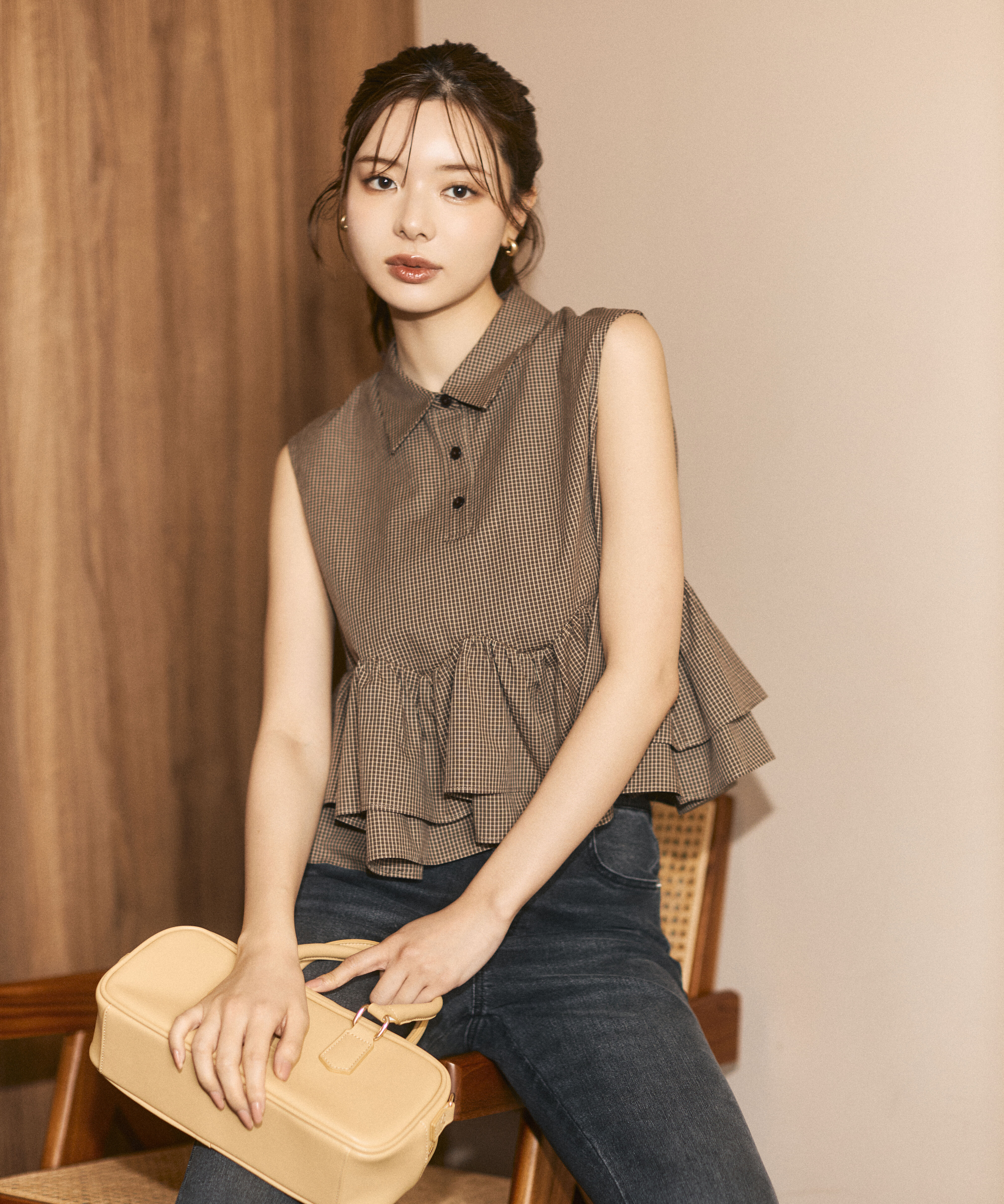 PROPORTION BODY DRESSING「＜a/mie＞フリルヘムブラウス」|シャツ・ブラウス|