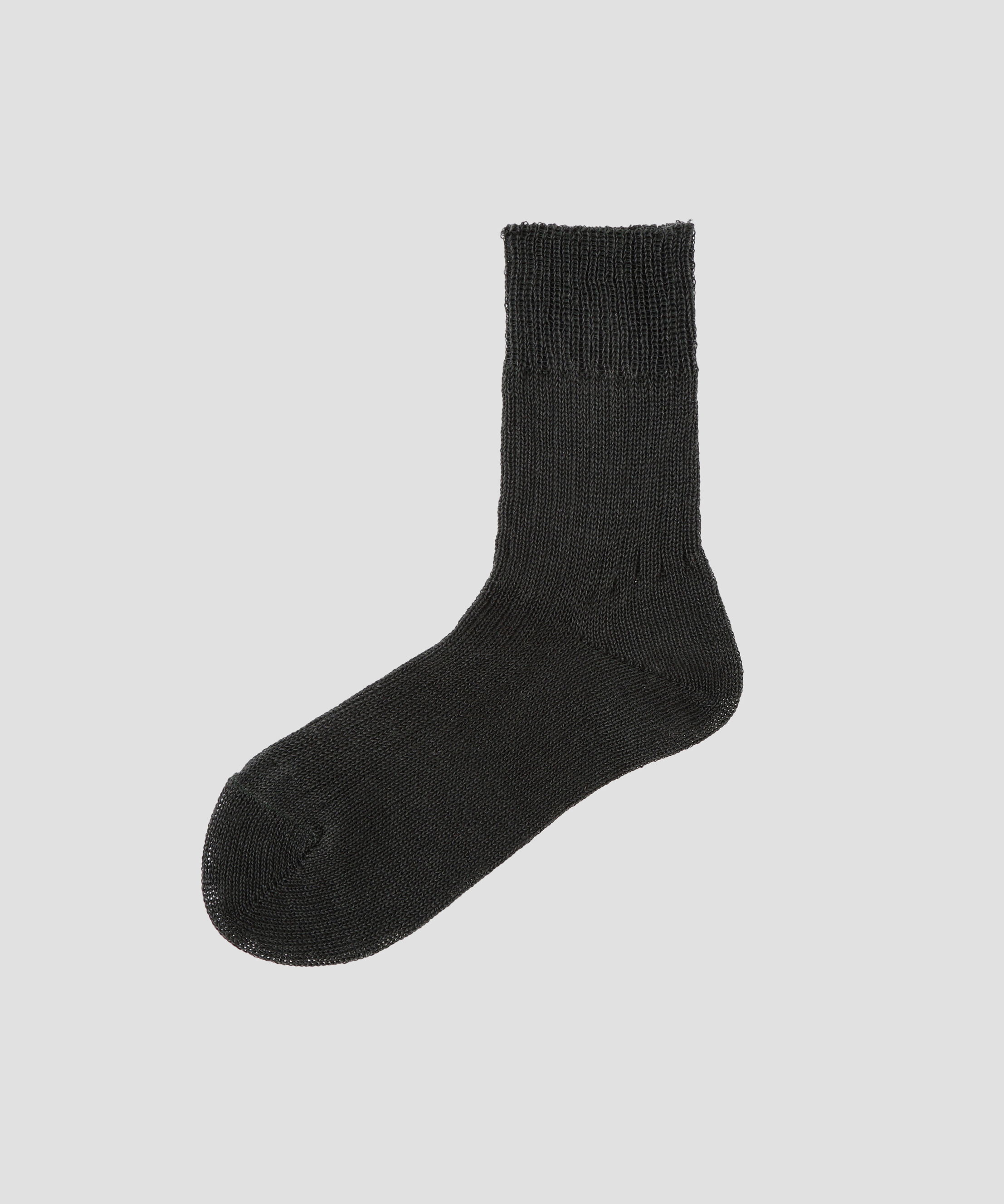  「WOMEN LINEN RIB SOCKS」|ソックス|DARK GREEN3