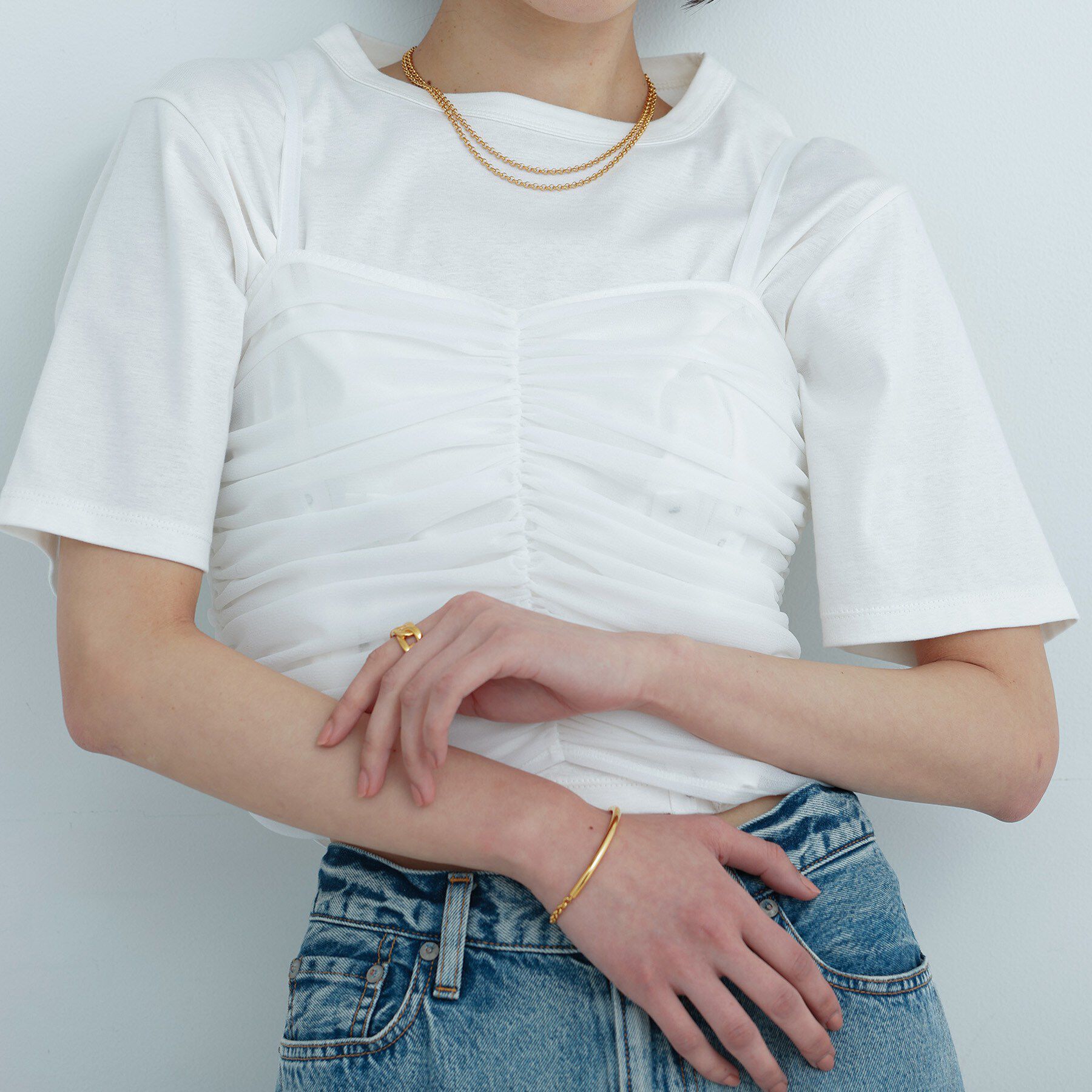 COCOSHNIK ONKITSCH「シルバー パイプマンテルブレスレット GP」|ブレスレット・バングル|