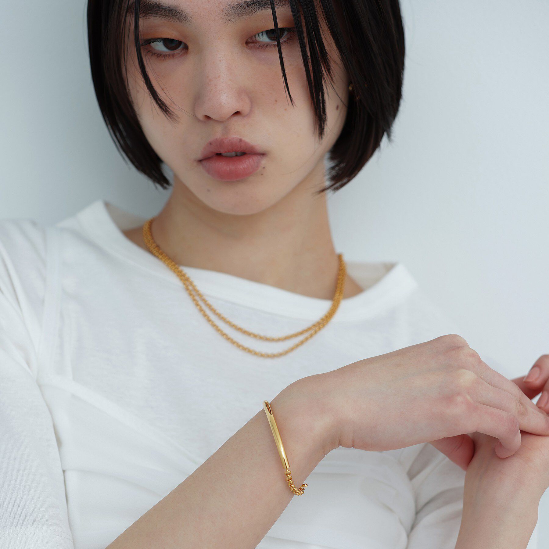 COCOSHNIK ONKITSCH「シルバー パイプマンテルブレスレット GP」|ブレスレット・バングル|