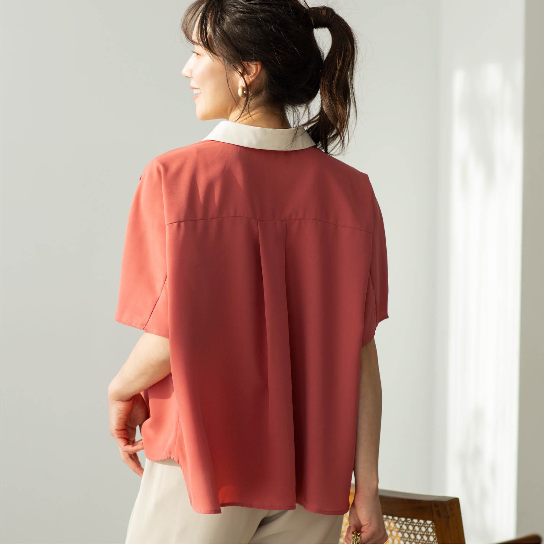 SHOO･LA･RUE「バイカラードルマンブラウス」|シャツ・ブラウス|