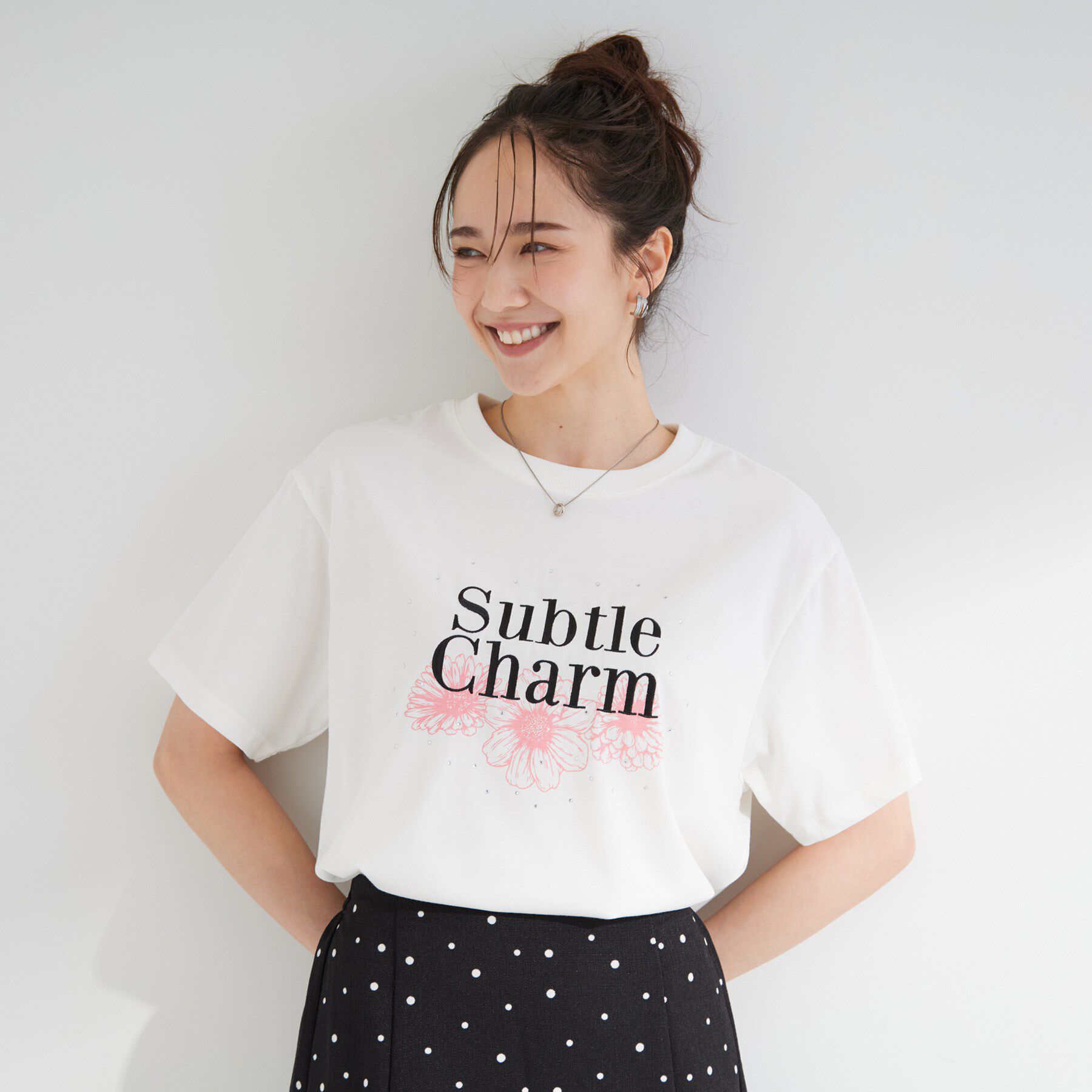 SHOO･LA･RUE「【ひんやり/S-LL】選べる4柄　デイリー使いにぴったりな 大人の頼れるTシャツ」|Tシャツ・カットソー|