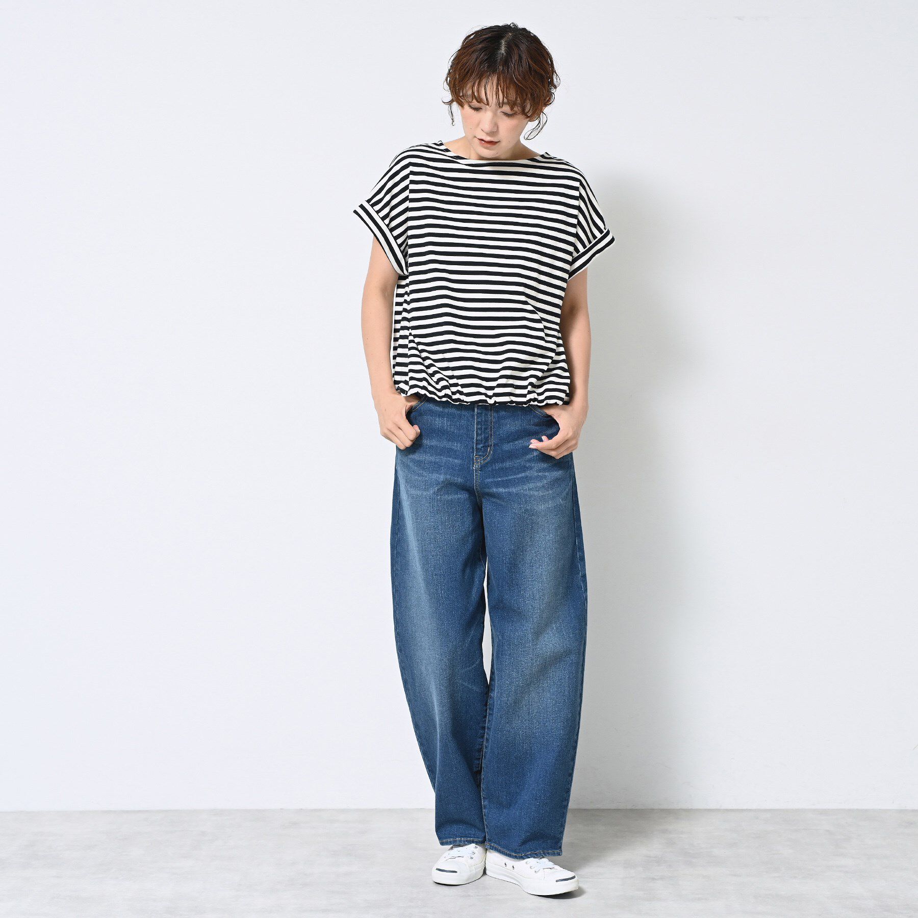 Dessin「【洗える】デニムカーブパンツ」|デニム|