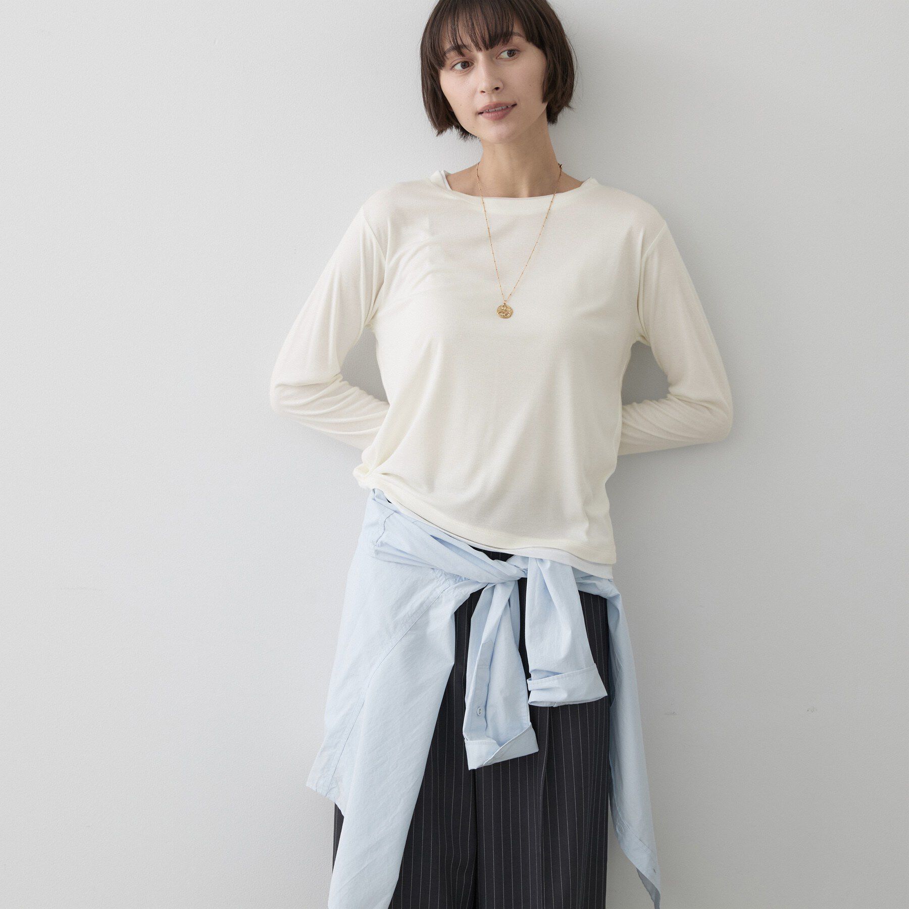 Dessin「【調温機能】シアーリブプルオーバー」|Tシャツ・カットソー|