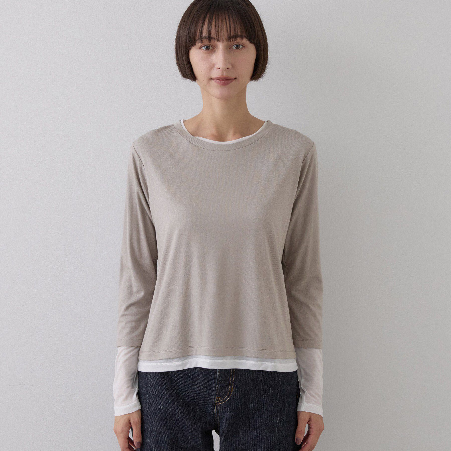 Dessin「【調温機能】シアーリブプルオーバー」|Tシャツ・カットソー|