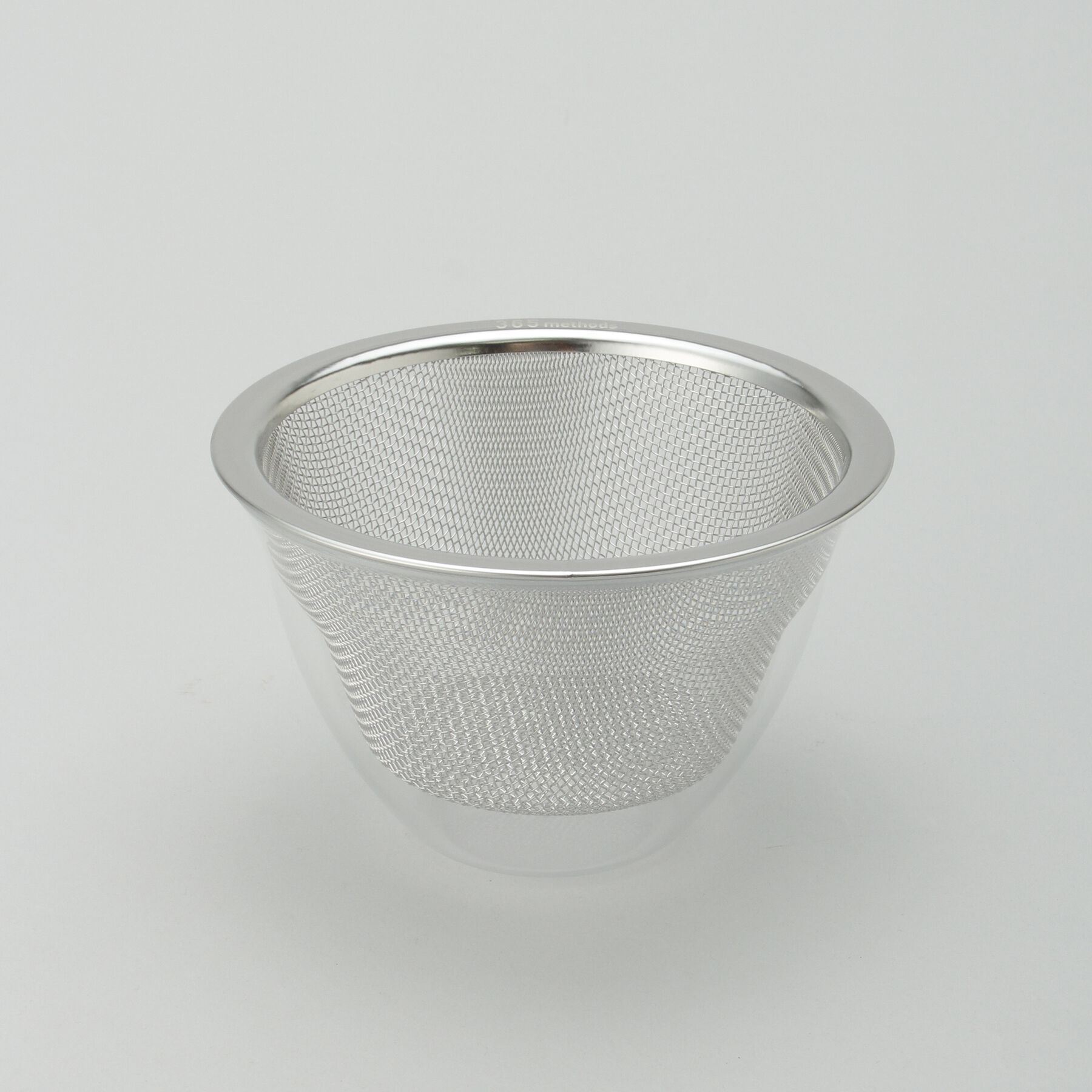 212 KITCHEN STORE「ガラスのようなボウル&ステンレスザル平縁15cm ＜365methods サンロクゴメソッド＞」|食器・キッチングッズ|