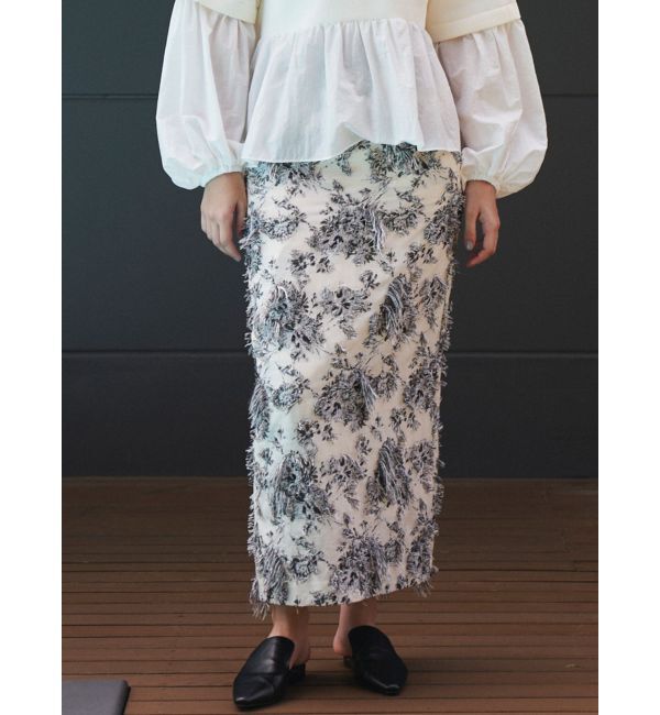 ELENDEEK「MULTI JACQUARD SK」|スカート|アイボリー
