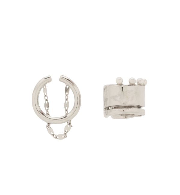 ELENDEEK「ASYMMETRY HOOP EAR CUFF」|イヤーカフ|