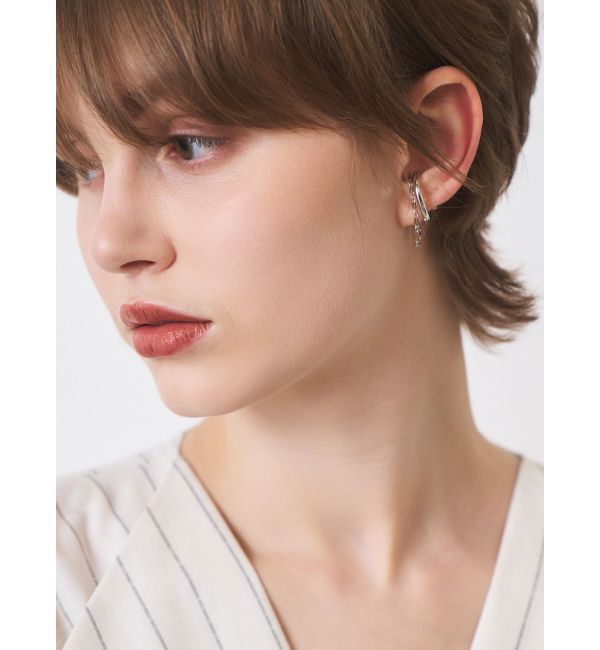 ELENDEEK「ASYMMETRY HOOP EAR CUFF」|イヤーカフ|