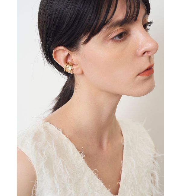 ELENDEEK「ASYMMETRY HOOP EAR CUFF」|イヤーカフ|
