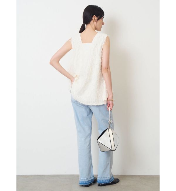 ELENDEEK「SEMI FLARE ROUGH DENIM WIDE PT」|デニム|