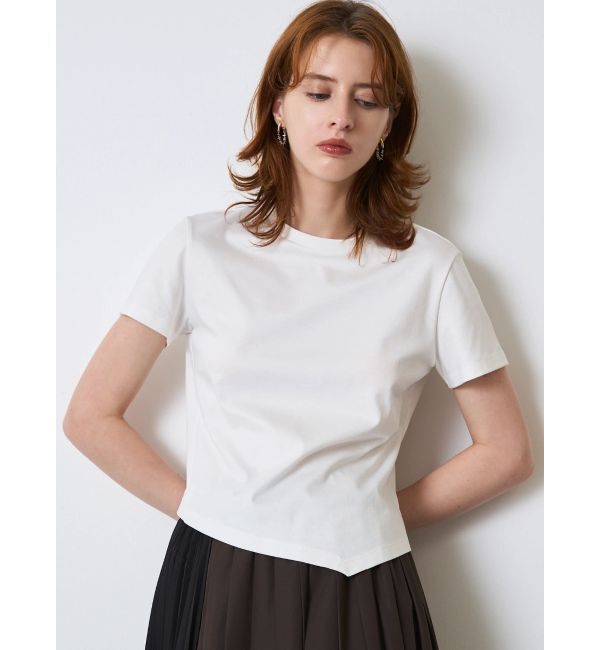 ELENDEEK「ASYME HEM T-SHIRT」|Tシャツ・カットソー|オフホワイト