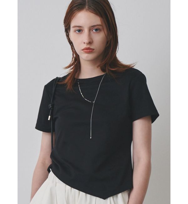 ELENDEEK「ASYME HEM T-SHIRT」|Tシャツ・カットソー|ブラック