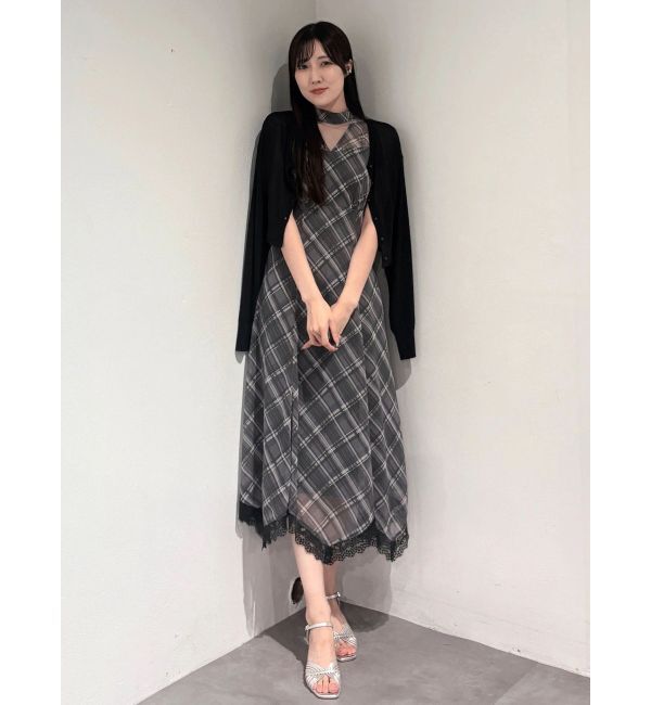 MERCURYDUO「コンパクトシアークルーネックロングスリーブカーディガン」|カーディガン|