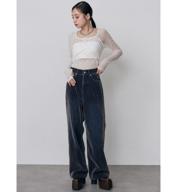 MURUA「カラーモールデニムパンツ【セットアップ着用可】」|デニム|