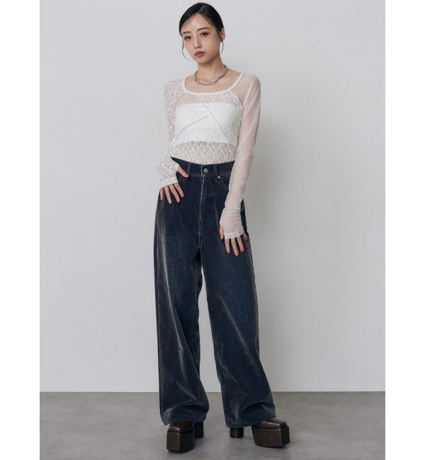 MURUA「カラーモールデニムパンツ【セットアップ着用可】」|デニム|