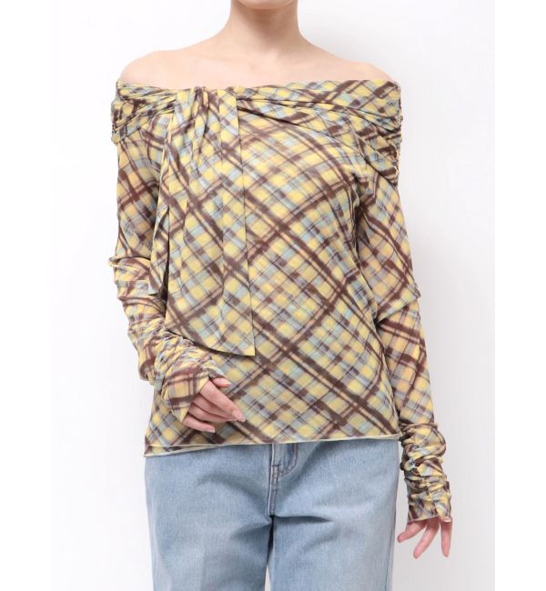LAGUNAMOON「オフショルチュールタイブラウス」|Tシャツ・カットソー|