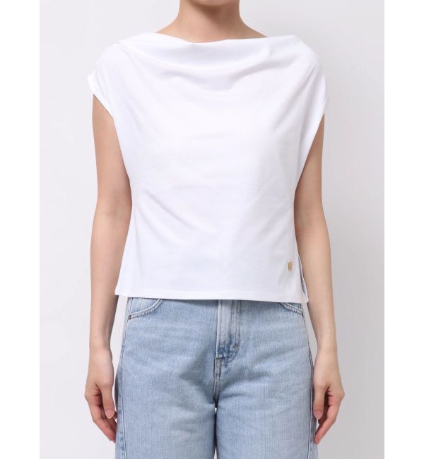 LAGUNAMOON「【接触冷感】オフショルドレープカットトップス」|Tシャツ・カットソー|