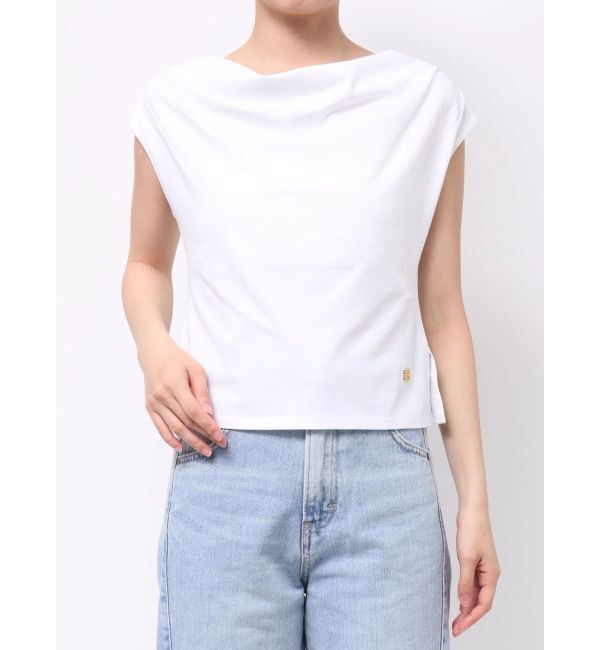 LAGUNAMOON「【接触冷感】オフショルドレープカットトップス」|Tシャツ・カットソー|