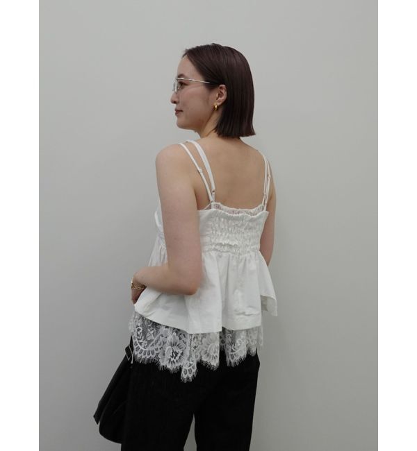 LAGUNAMOON「【WEB限定カラーあり】レースレイヤードランジェリーチュニック」|シャツ・ブラウス|