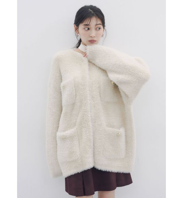 LAGUNAMOON「【WEB限定カラーあり】ポケットシャギーニットカーディガン」|カーディガン|