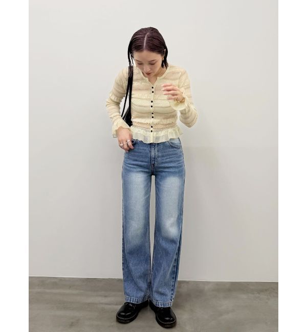 LAGUNAMOON「【WEB限定カラーあり】シアーボーダーカーデプルオーバー」|カーディガン|