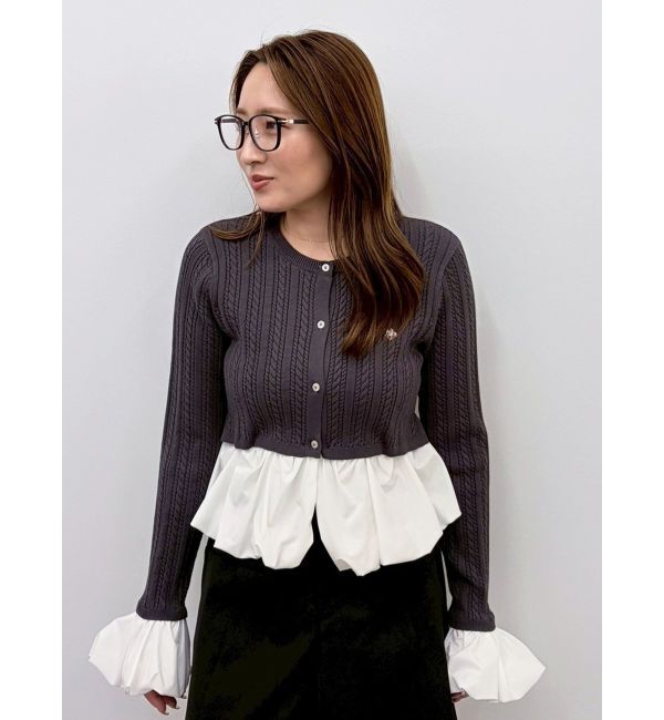 LAGUNAMOON「【POLO BCSコラボ】バルーンケーブルニットカーディガン」|カーディガン|