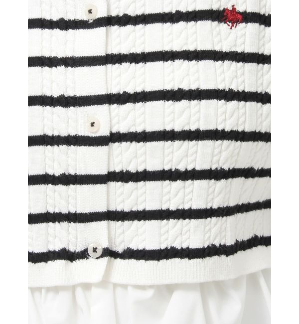 LAGUNAMOON「【POLO BCSコラボ】バルーンケーブルニットカーディガン」|カーディガン|