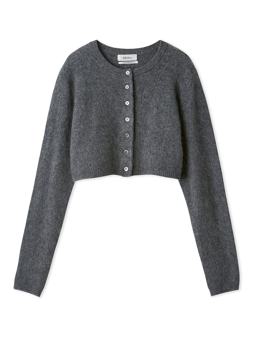 Mila Owen「wool100％ミンクタッチ短丈カーディガン」|カーディガン|GRY