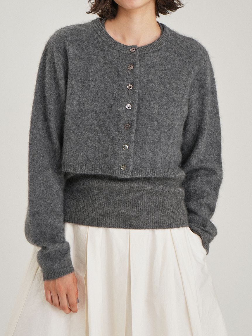 Mila Owen「wool100％ミンクタッチ短丈カーディガン」|カーディガン|