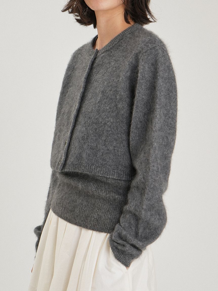 Mila Owen「wool100％ミンクタッチ短丈カーディガン」|カーディガン|