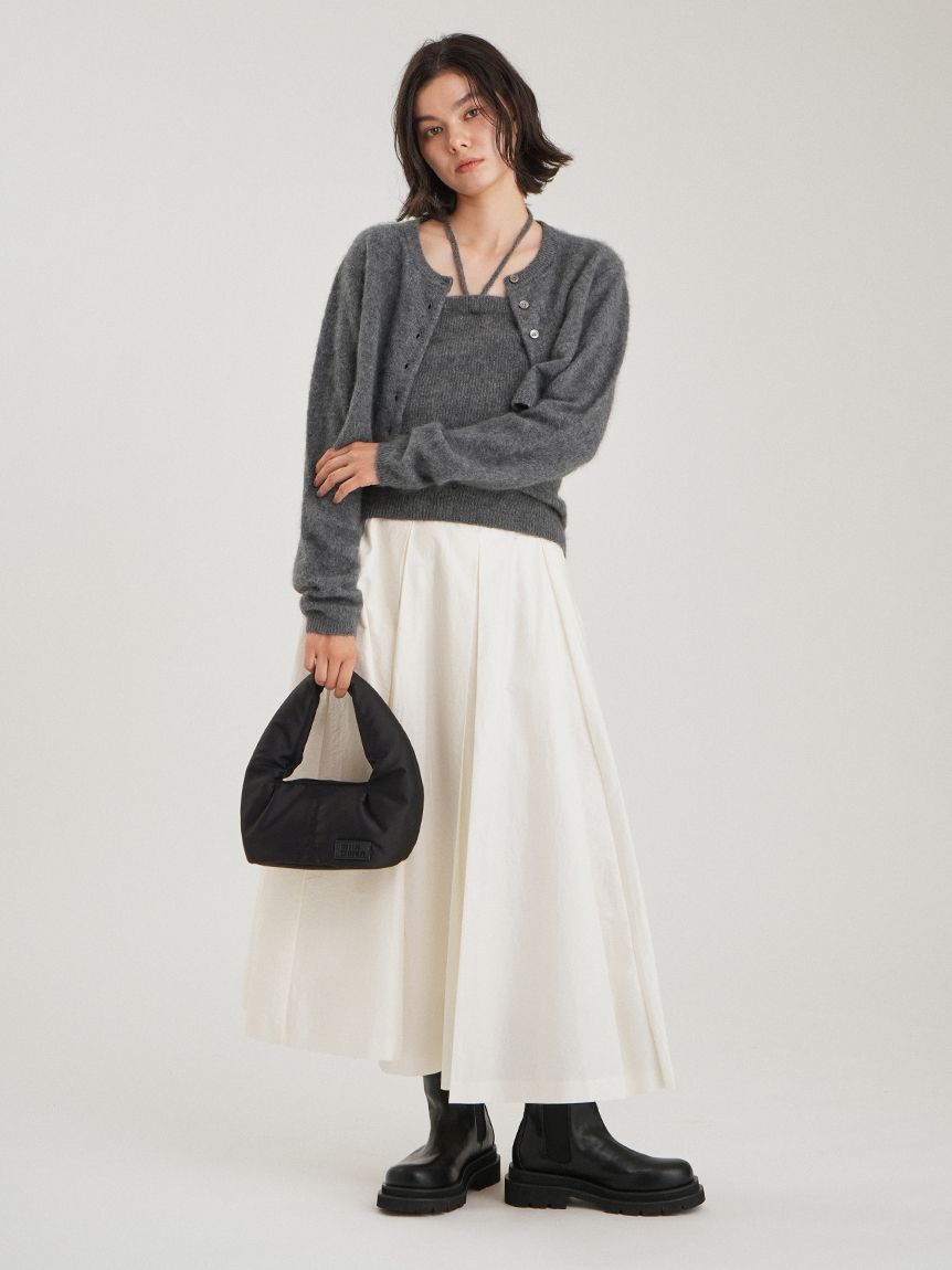 Mila Owen「wool100％ミンクタッチ短丈カーディガン」|カーディガン|